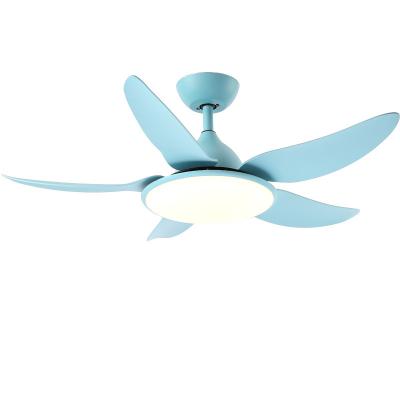 China Modern Natural Wind Ceiling Fan Light Air Cooling Living Room Bedroom Led Ceiling Fan Light for sale