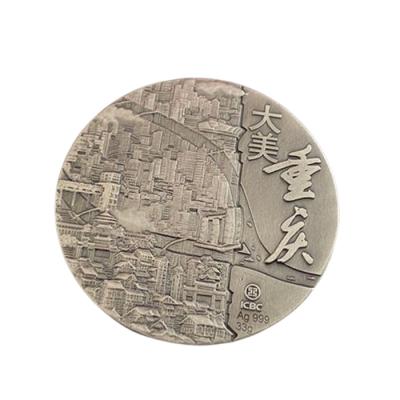 China China 2022 High Quality Commemorative Engraved Collectible Fine Silver Coins China Antique Metal Crafts Silver Coins for sale