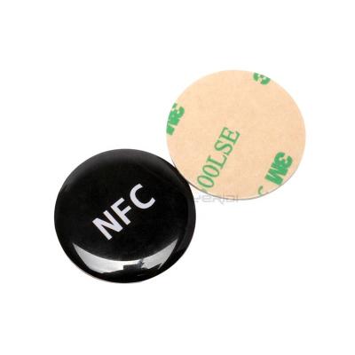 China Customized Epoxy Social Loss Prevention NFC Chip Recognition RFID Pet Waterproof/Waterproof Metal Border Tag Sticker Contactless Business Gift for sale