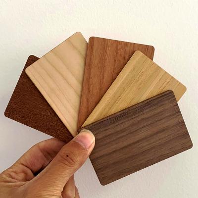 China 13.56mhz printable eco-friendly blank wooden nfc card environmental protection contactless nfc bamboo gift certificate for business card for sale