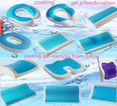 China Sleeping Anti-Apnea,Massage,Use And Neck Gel+memory PU Foam Filler Memory Foam Pillow for sale