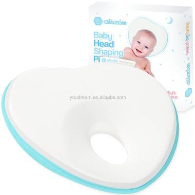 China Anti-Apnea Baby Head Shaping Memory Foam Pillow-2OrganicCotton Cover-Prevent Flat Head Syndrome Newborn And Infant/Breathable/Protective for sale