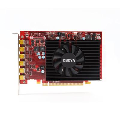 China Best Multi-screen OEM Direct Link VGA Card Four Channel Gpu Card Support Desktop Graphics Card HD7600 2G DDR5 128B for sale