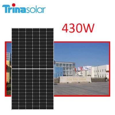 China Trina Solar Panel 400W 430W 440W 500W Half Cell Perc Bifacial Solar PV Module Price 9BB MBB Panel Efficiency: 21.1% for sale