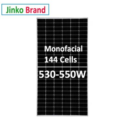 China Jinkesolar 550 pro monofacial solar jinko tiger half-cut 540w module jinko530w solar panel for solar system panel efficiency: 21.1% for sale