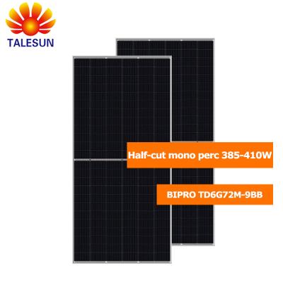 China Talesun Td6g72m 385-410w Double Half-Cut Bifacial Glass 9bb Mono Perc Solar Pv Module Small Solar Panel Battery TD6G72M for sale