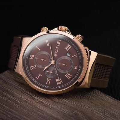 China Luxury Slim Chronograph Case Wrist Watch For Men Sport Black Metal Mens Luminous Watches for sale