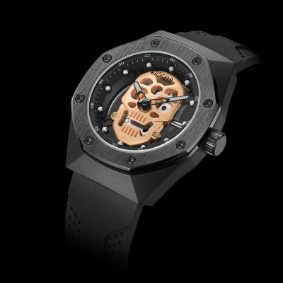 China New Design Day/Date Sport Skeleton Watches For Men Alloy Case Watches Men Wrist for sale