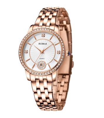 China Montre Femme Elegant Stylish Quartz Watch Waterproof Stainless Steel Strap Women Wrist Watch for sale