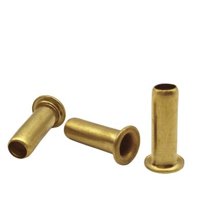 China Professional Manufacture Copper Hollow Copper Custom Length Flat Head Flat Head Rivets for sale