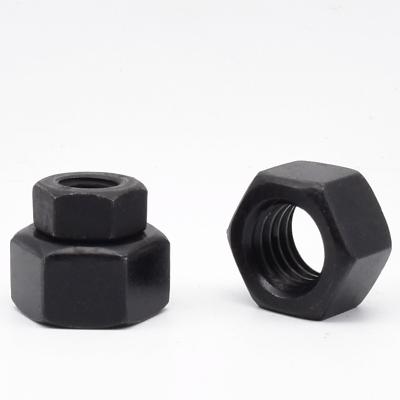 China Heavy Industry Factory Directly Supply Customizable Black High Strength Hexagonal Fine Thread Nuts for sale