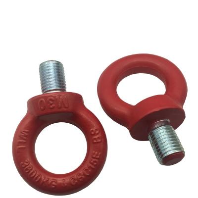 China Factory outlet high quality length 6/8/12/55mm steel and custom zinc eye bolt red steel screw for lifting for sale