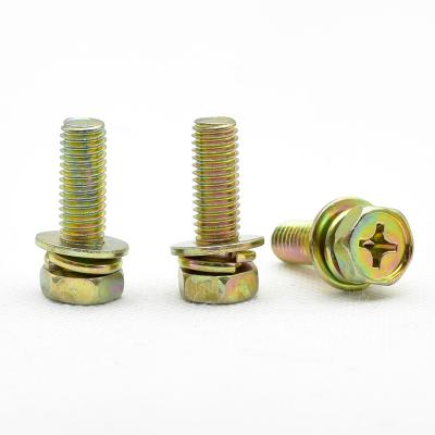 China Best Standard HEX Color-zinc External Hexagonal Head Three Combination Screws for sale