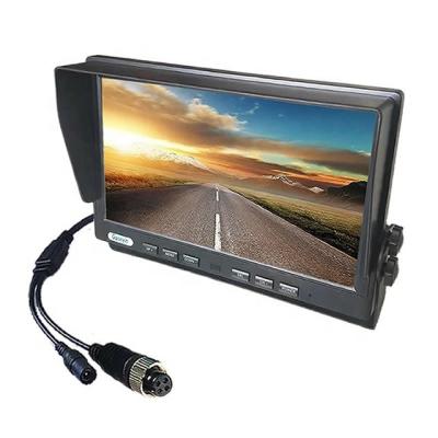 China Car Remote Control Rearview TFT LCD Reverse Monitor 10.1 Inch Car Monitor Rear View Display with Sun Visor Bracket for 24V Bus Car Monitor for sale