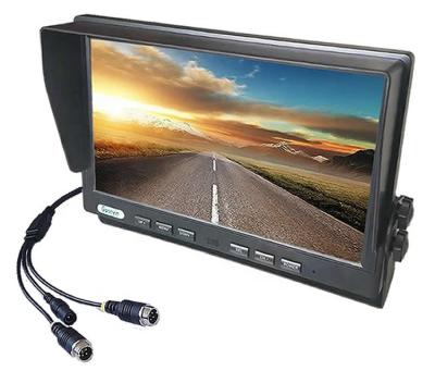 China Cvbs Car Aviation Monitor 10.1 Inch HD Car Reverse Remote Control High Resolution LCD TV Monitor 2AV 4 PIN Video Signal Input With U Bracket for sale