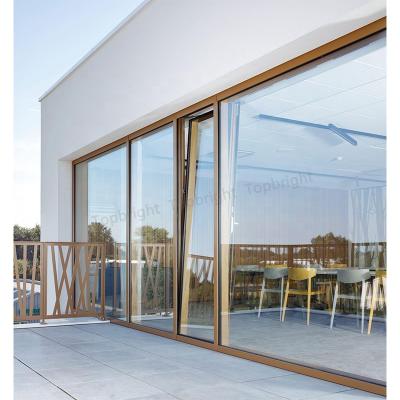 China Heat Insulation Schuco ADS 75 HD Double Glazing Standard Heavy Duty Swing Aluminum Patio Doors Design for sale