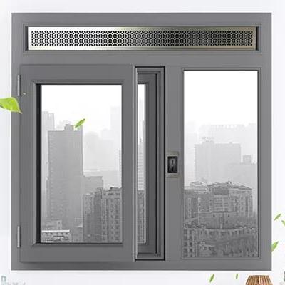 China New-Ventilation Folding Screen System On Sliding Glass Window Aluminum Frame Double Glass Windows for sale