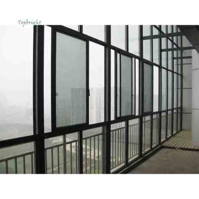 China Magnetic Screen Apartment Double Glazed Sash Slide Aluminum Window Price Profile French Sliding Windows for sale