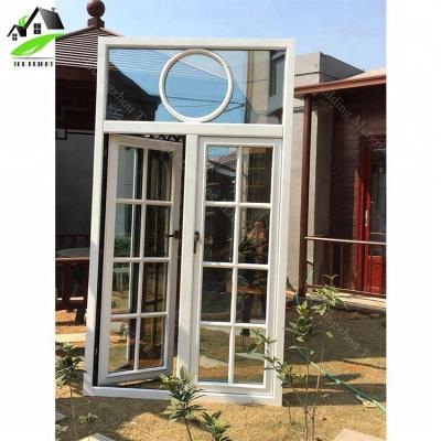 China Aluminum White Magnetic Swing Screen Best Prices Double Casement Fixed Double Glazing Window Exterior for sale