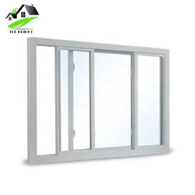 China New Design Magnetic PVC Windows Double Glazed Topbright Screen PVC UPVC Sliding Window Price for sale