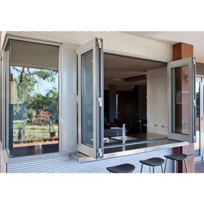 China Magnetic Screen Australia Windows Patio Hot Selling Standard Aluminum Bi Fold Window for sale