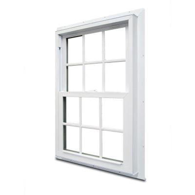 China Magnetic American Lowes Glazed Screen Style Vinyl PVC UPVC Double-hung Windows Made In China for sale