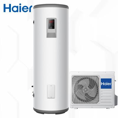 China Hotel Haier New Energy Smart Domestic DC Air to Water Inverter DHW 6Kw Split System Buffer Air Source Heat Pump Water Heater for sale