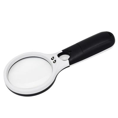 China High Quality Low Vision Reading Aid 75mm 3x Magnification Mirror Glass Lens With Light for sale