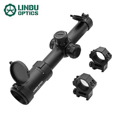 China LINDU OPTICS 30mm Illuminated Glass Reticle SFP 1-6x24 Hunting Scope For Air Rifle LDRS002S for sale