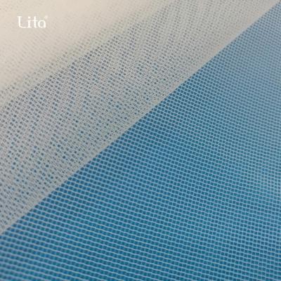 China Breathable Hot Sale 20D Nylon Fabric Tulle Pakistan KASAB Saree Semi Dull Square Net NET Materials for sale