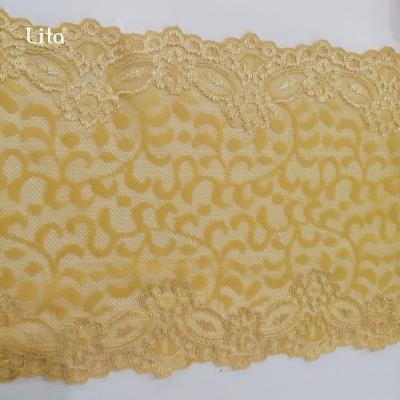 China Factory Wholesale 17cm Elastic Elastic Stretch Fabric Lace Trim For Lingerie for sale