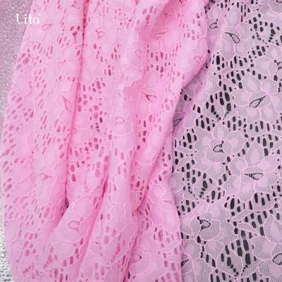 China Wholesale Stretch Lace Fabric Popular Spandex Design for sale