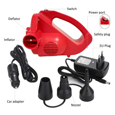 China Family Houses Wholesale Price Compressor Household Car Electric Air Pump Power Supply Inflatable Toy Inflator For Camping Air Bed for sale