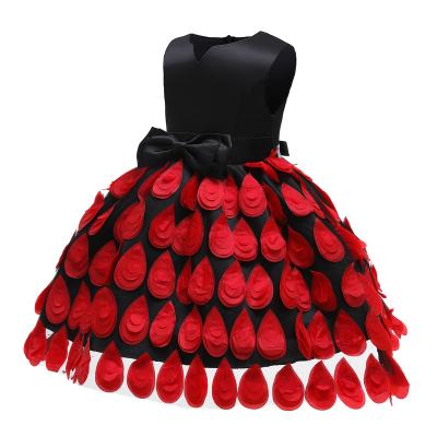 China 2020 New Feather Mesh Mesh Skirt Kids Breathable Princess Dress Runway Dress Skirt for sale