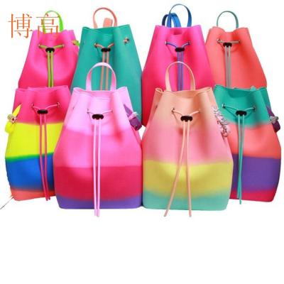 China Fashionable silicone waterproof cheap cosmetic kids backpack custom school bags for girls for sale