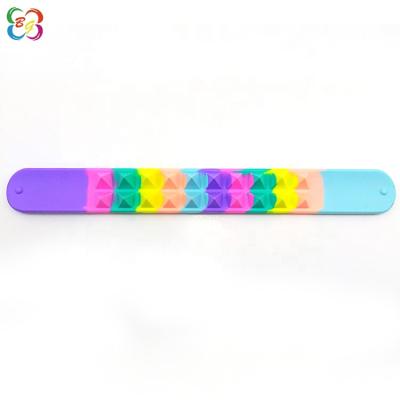 China Hot Selling Diy Wristband Silicone Slap Band Slap Bracelet For Kids for sale