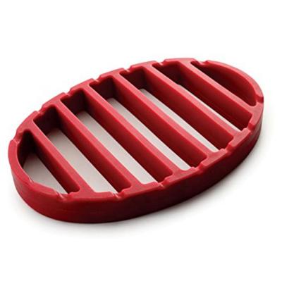 China Sustainable Universal Silicone Stand Pressure Cooker Stand Round Non-Stick Tripod Roasting Rack for Oven for sale