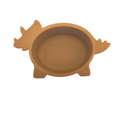 China Novelty Make Safe Cute Animal Shape Baby Silicone Umbreakable Bowl Tableware for sale