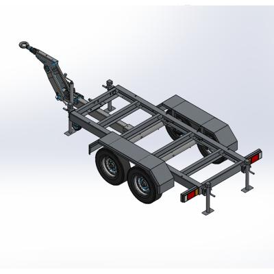 China Heavy Duty Equipment Multifuctional Equipment Heavy Duty Double Axle Trailers For Sale for sale