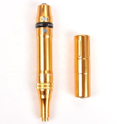 China High Performance Golden Digital Permanent Tattoo Pen With 1External Battery Radio Professional Permanent Makeup Digital Tattoo Machine for sale