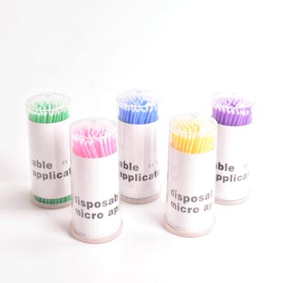 China Disposal Person Whips Hot Selling Multicolor Disposable Micro Applicator For Eyebrow Microblading Microbrush Tattoo To Clean PMU Tattoo Ink for sale