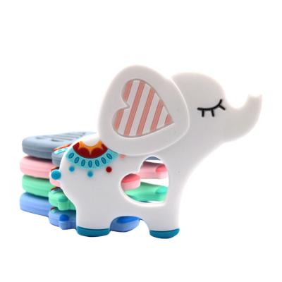 China Eco-Friendly Baby Teether Nuring Elephant Cartoon Teether BPA Free Silicone Milk Teeth Molar Rods Rrattle Toy Gift for sale