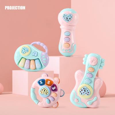 China Prevent Injuries Baby Music Hand Drum Early Educational Pat Drum Baby Rattle Girl Toy Gift New for sale