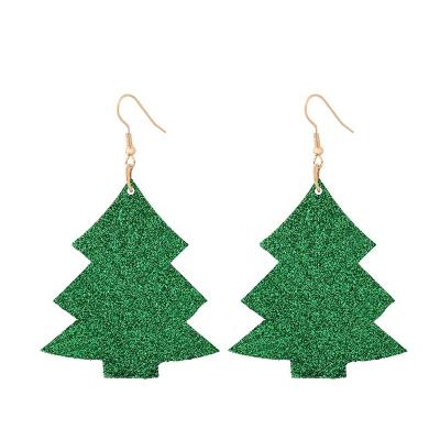 China New YULUCH Design Christmas Tree Fashion Classic Dangle Glitter Gold Tree Earring For Holiday Xmas Gifts for sale