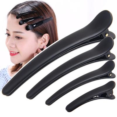 China Newest Custom Logo Printing Plastic Hairstyle Carbon Fiber Section Hair Clip Set for sale