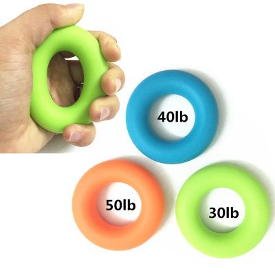 China Portable Hand Exerciser Silicone Hand Grip Ring Strength Training Expander Rubber Ring Exerciser Muscle Power Training Equipment for sale