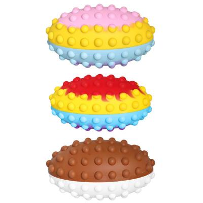 China Decompression Kids Toys Relieve 3D Relaxation Anti Irritability Rugby Bubble PP Stress Restless Finger Ball for sale