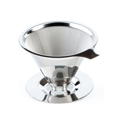 China Metal Base Stainless Steel Brewing Guard Sustainable 304 Paperless Materials Paperless Pour Over Reusable Coffee Filter for sale