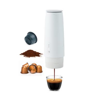 China Portable Single Use White Car Espresso Coffee Machine Small For Italian Nespresso Capsule Coffee Maker for sale