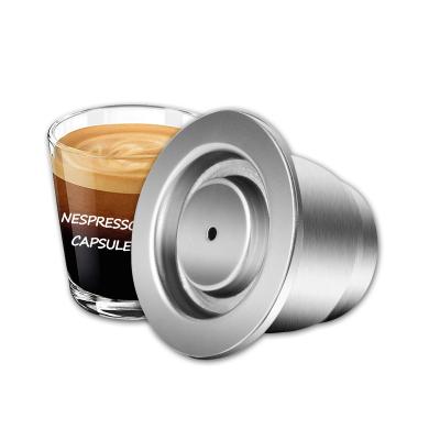 China Viable Wholesale Metal Stainless Steel Coffee Pod Filter For Nespresso Refillable Empty Capsule Reusable Coffee Pod for sale